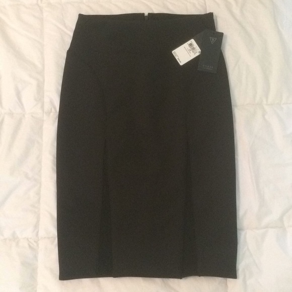NWT Guess Mesh Insert Bodycon Pencil Skirt XS $59 - Picture 2 of 6